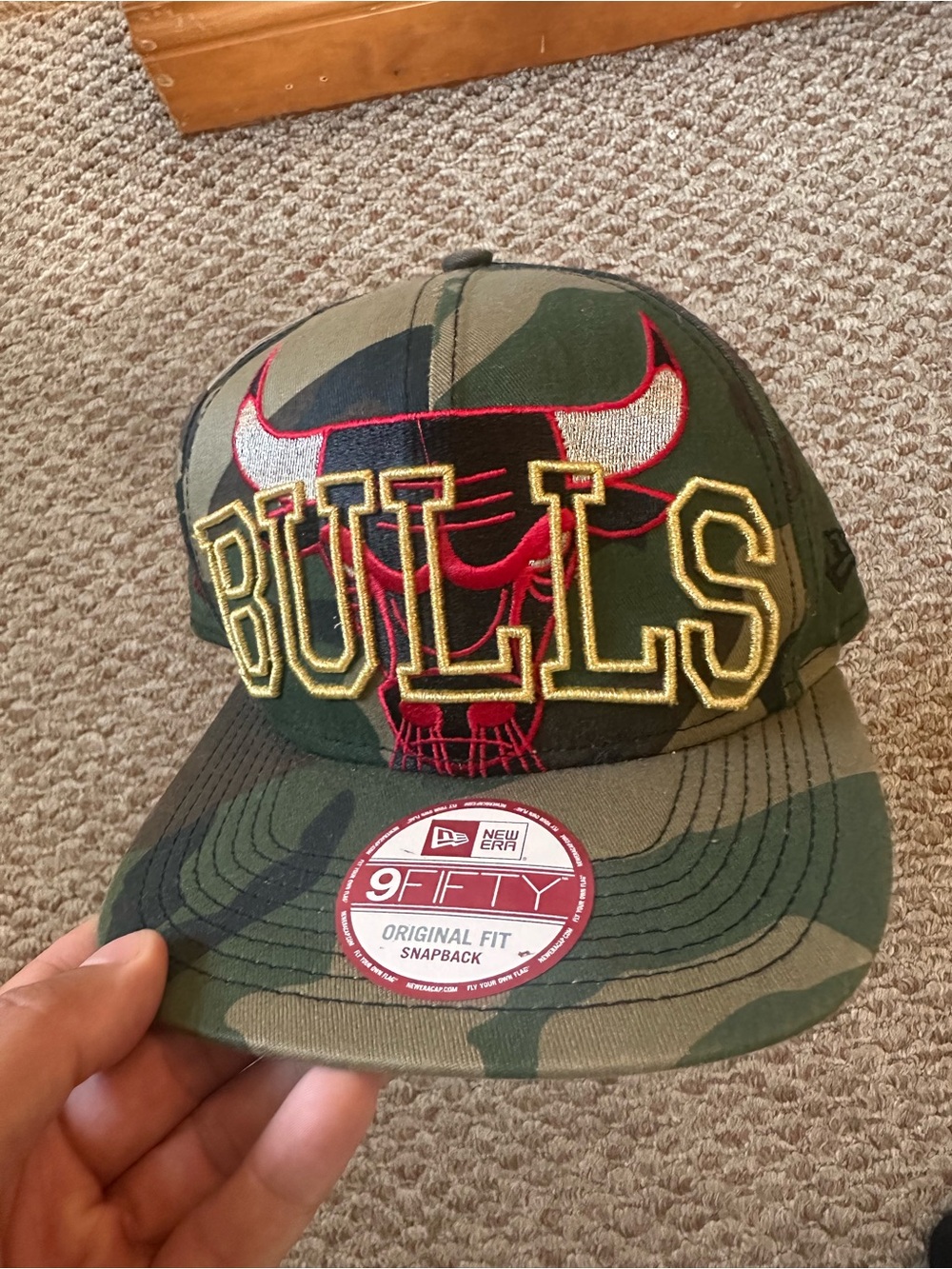 Chicago Bulls camo SnapBack hat
